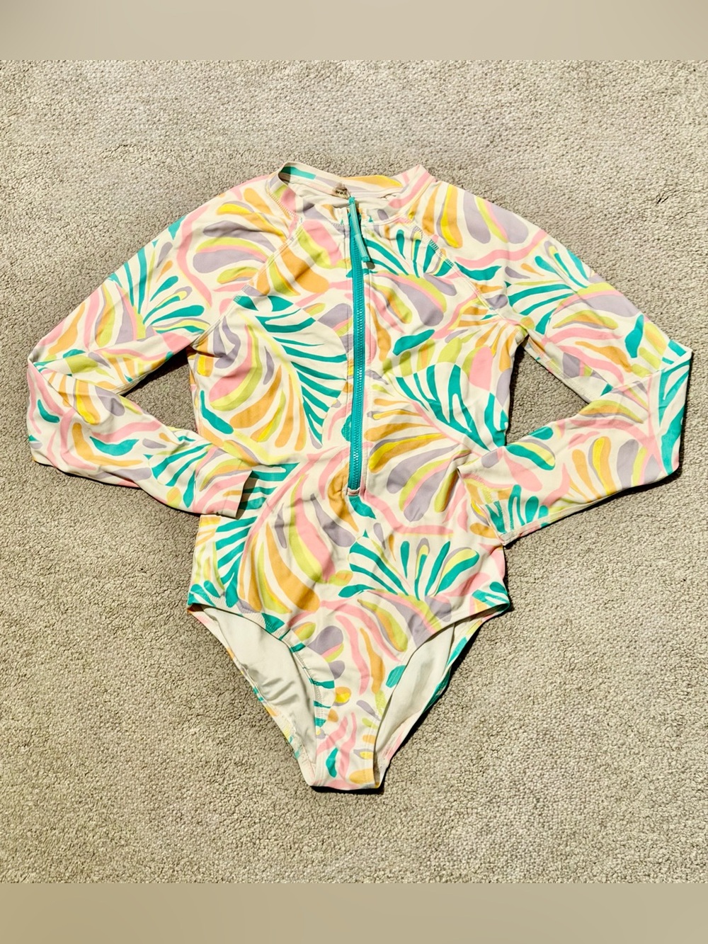 Old Navy Girls’ Long Sleeve One-Piece Swimsuit - L 10/12
